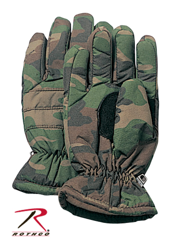Перчатки ROTHCO Мод. INSULATED HUNTING (Woodland Camo) — технические характеристики, материалы и назначение | KORGAN