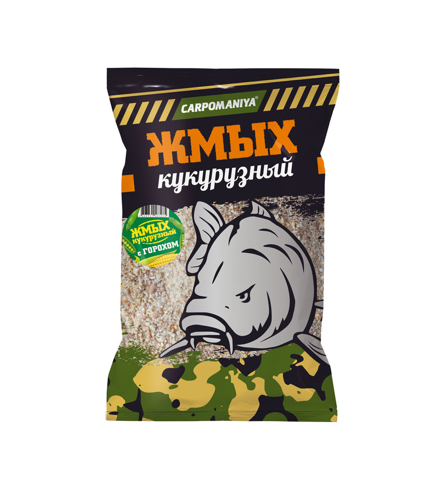 Жмых кукурузный КАРПОМАНИЯ (горох)(сыпуха)(1кГ) — приманка, снасти и аксессуары для рыбалки | Алматы, Казахстан