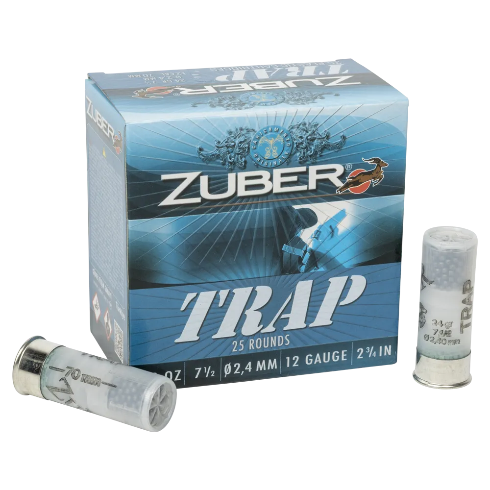  Патрон для гладкоствольного оружия ZUBER Trap (12/70)(24г)(№7,5)(2,4мм) в Алматы | Казахстан | Корган Центр | KORGAN