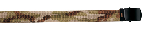 Ремень ROTHCO Мод. COTTON REVERSIBLE (Tri-Color Desert Camo/Tan) — технические характеристики, материалы и назначение | KORGAN