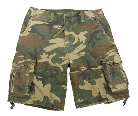 Шорты ROTHCO Мод. VINTAGE INFANTRY UTILITY (Woodland Camo) — брюки и шорты для охоты, рыбалки и туризма | KORGAN.KZ