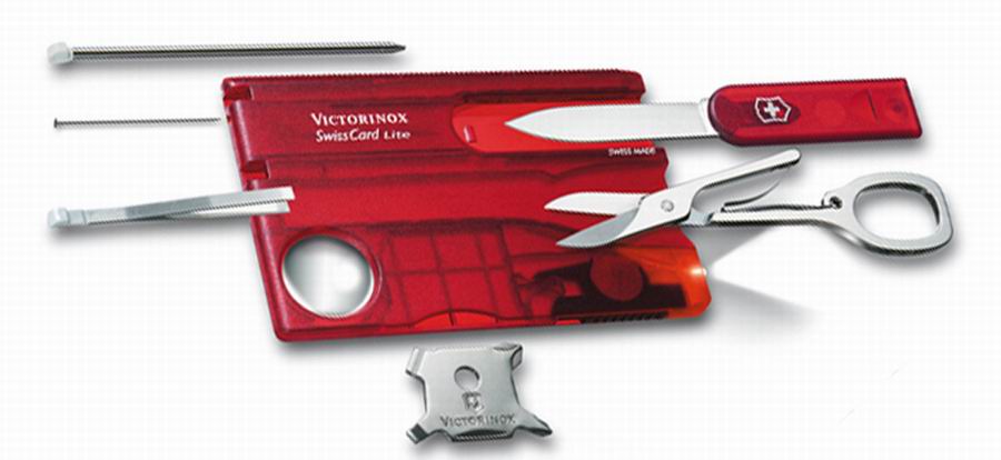 Карта-мультиинструмент VICTORINOX Мод. SWISSCARD LITE RUBY для охоты и туризма в Алматы, Казахстан