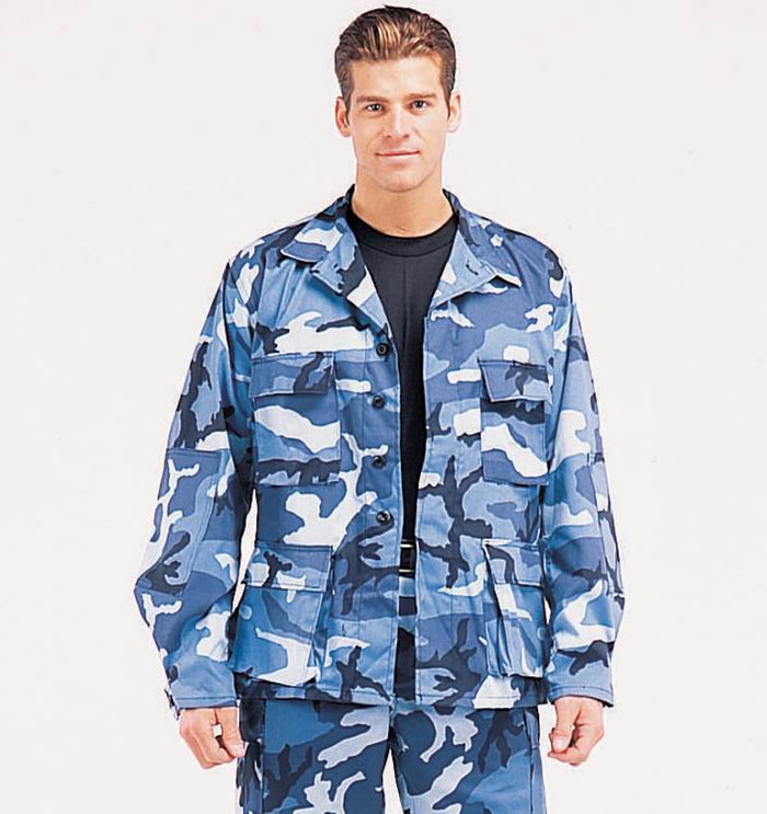 Рубашка ROTHCO Мод. ULTRA FORCE B.D.U. (Sky Blue Camo) — одежда для охоты, рыбалки, туризма и города | KORGAN.KZ