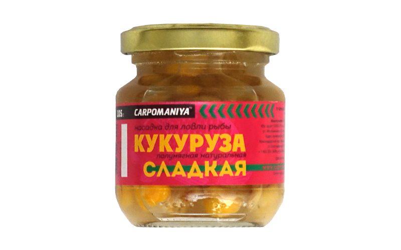 Кукуруза КАРПОМАНИЯ (полумягкая)(натуральная сладкая)(105г.) — приманка, снасти и аксессуары для рыбалки | Алматы, Казахстан