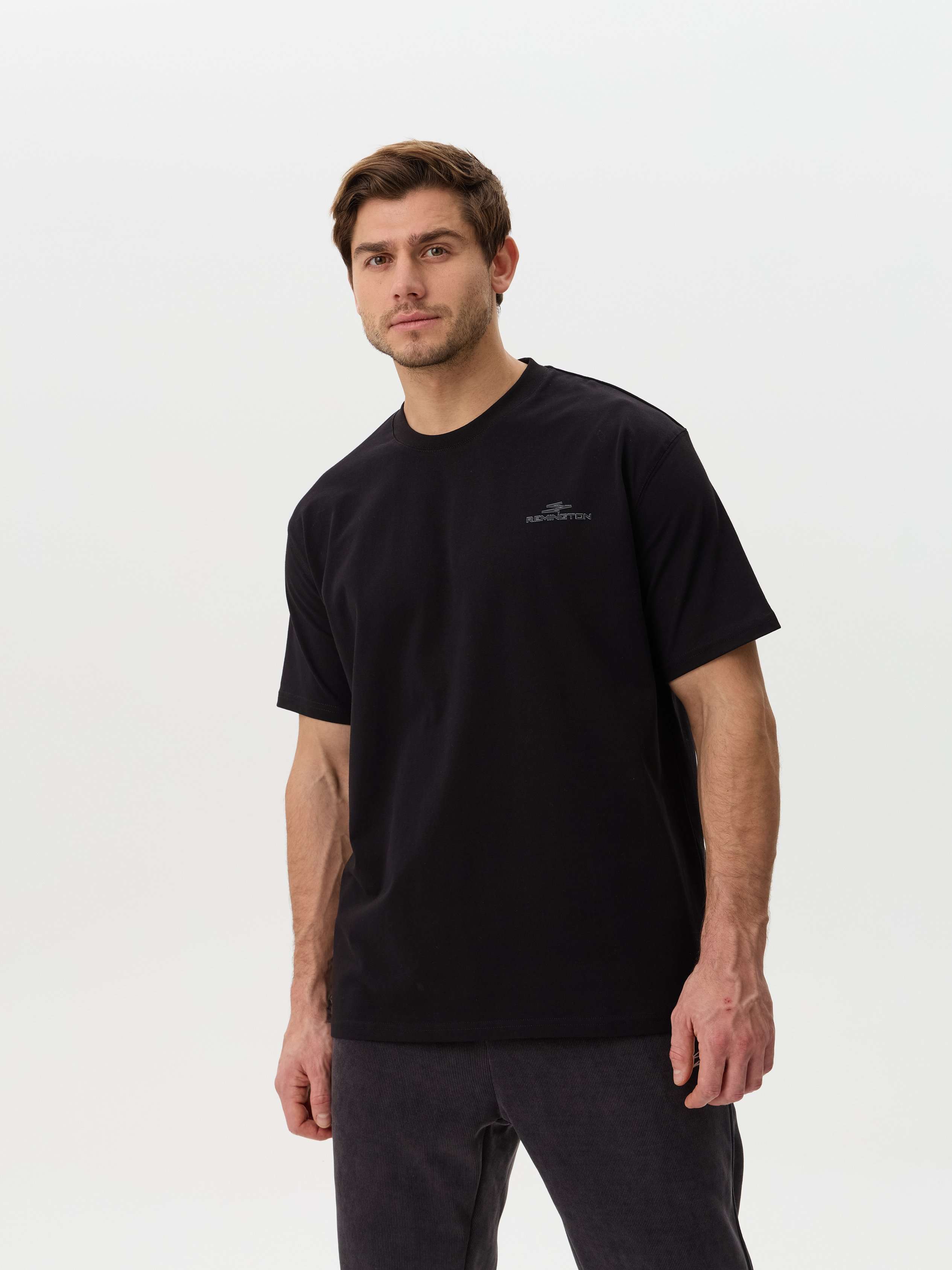Футболка мужская Remington Casual Black — одежда для охоты, рыбалки, туризма и города | KORGAN.KZ