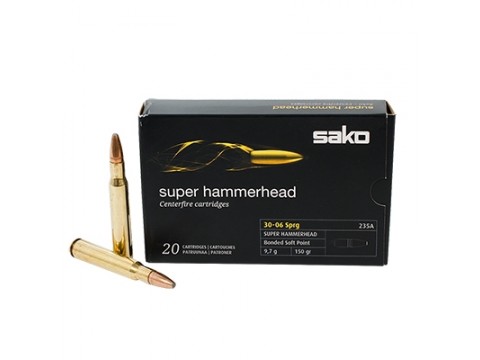 Купить Патрон для нарезного оружия SAKO (.30-06 Sprg.) HAMMERHEAD SUPER (BSP-235A)(150grs)(9,72г.) в Алматы | Казахстан | Корган Центр