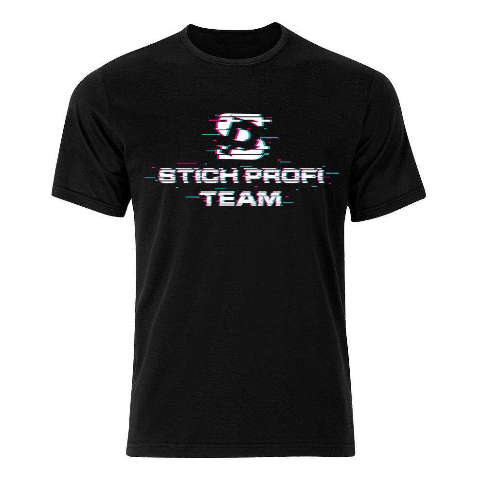 Футболка "Stich Profi" "Team" (тк.хлопок)(черный) — одежда для охоты, рыбалки, туризма и города | KORGAN.KZ