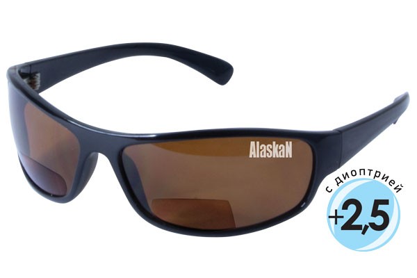 Поляриз. очки Alaskan AG20-01 Anvik brown "diopter +2.5" для охоты, рыбалки и спортивной стрельбы в Алматы, Казахстан
