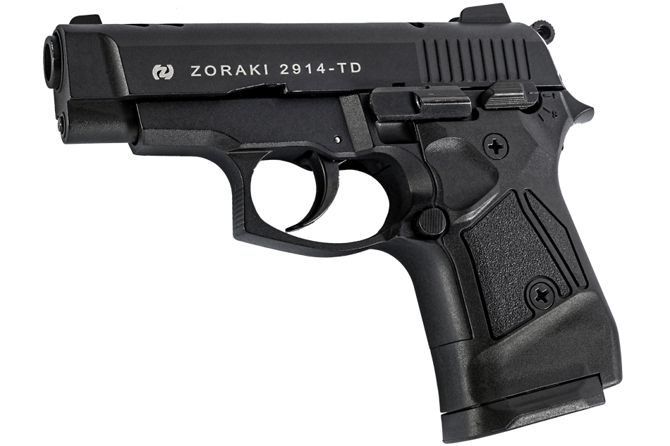 Газовый пистолет ZORAKI Мод. 2914-TD BLACK (к.-бр: 9мм P.A.)(14-зарядный) — купить газовые пистолеты в Алматы | Доставка по Казахстану
